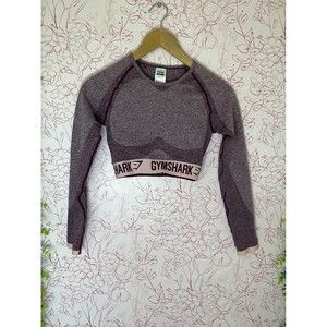 Gym shark flex sport long sleeve crop top size small